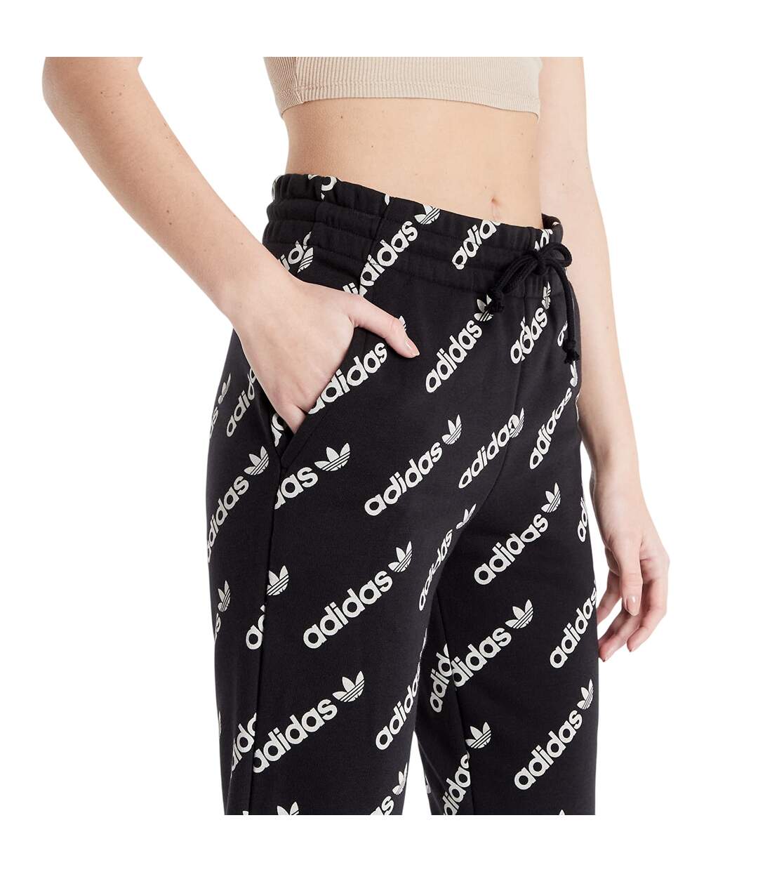 Pantalon De Survêtement Motif/style Monogramme Femme Noir Adidas-4