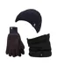 Mens Fleece Lined Thermal Hat & Gloves Neckwarmer Set for Winter-1