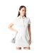 Womens/ladies Button Slim Mini Dress White Muse-4