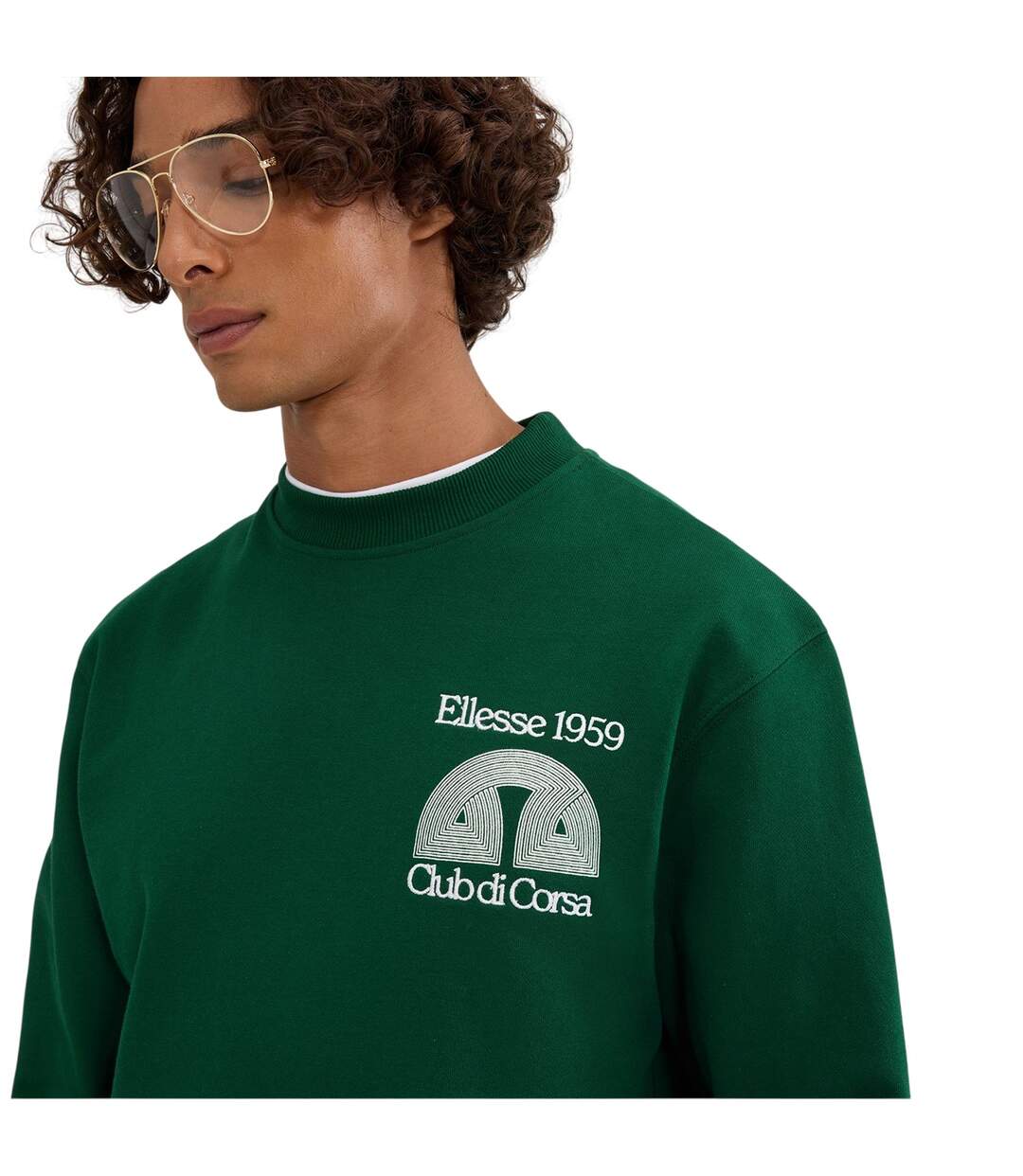 Unisex Adult Club Di Corsa Sweatshirt Dark Green Ellesse-4