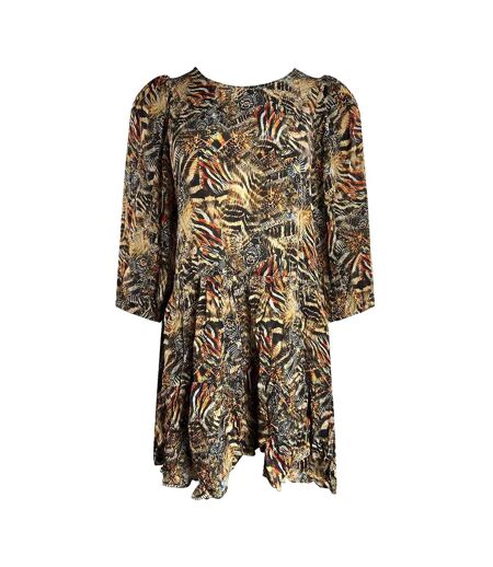 Robe Motif/style Volanté Femme Marron Inoa