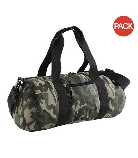 Lot de 2  Sac de voyage 20 litres taille unique vert camouflage Bagbase