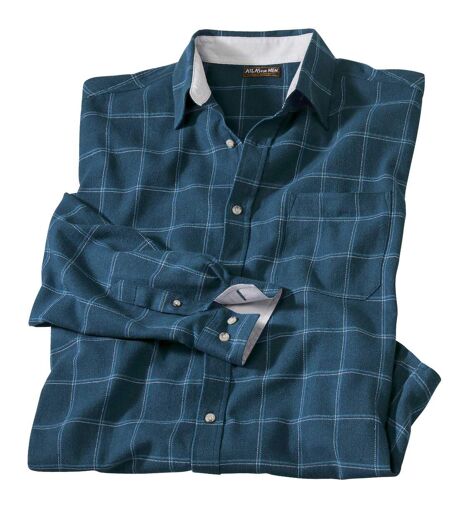 Men's Blue City Lake Checked Flannel Shirt