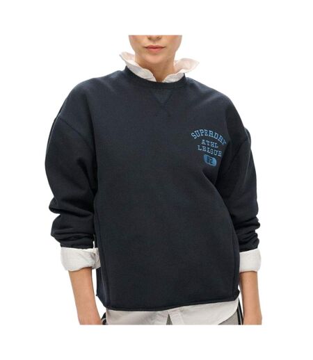 Sweat marine femme superdry crop - l