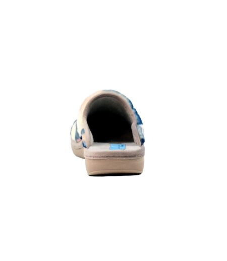 Chaussons mules yasmina femme bleu Lunar