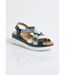 Sandales multibrides compensées grande largeur-1