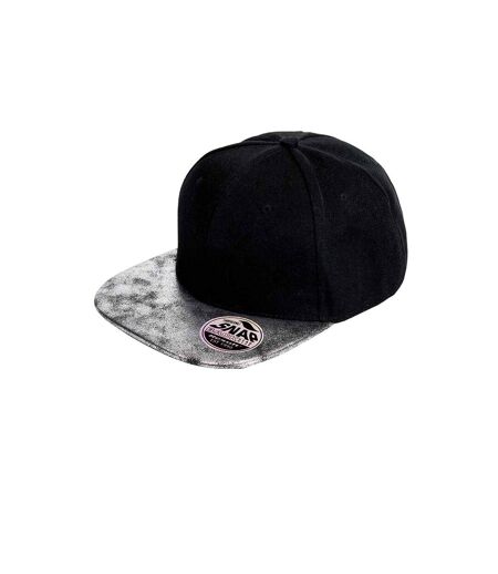 Casquette ajustable bronx adulte noir / argenté Result Headwear