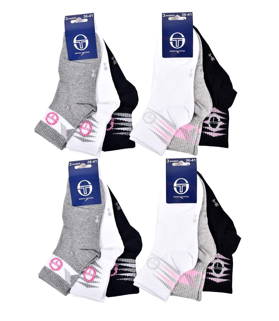 Chaussettes Femme QUARTER SERGIO TACCHINI Pack de 12 Paires 1762-3