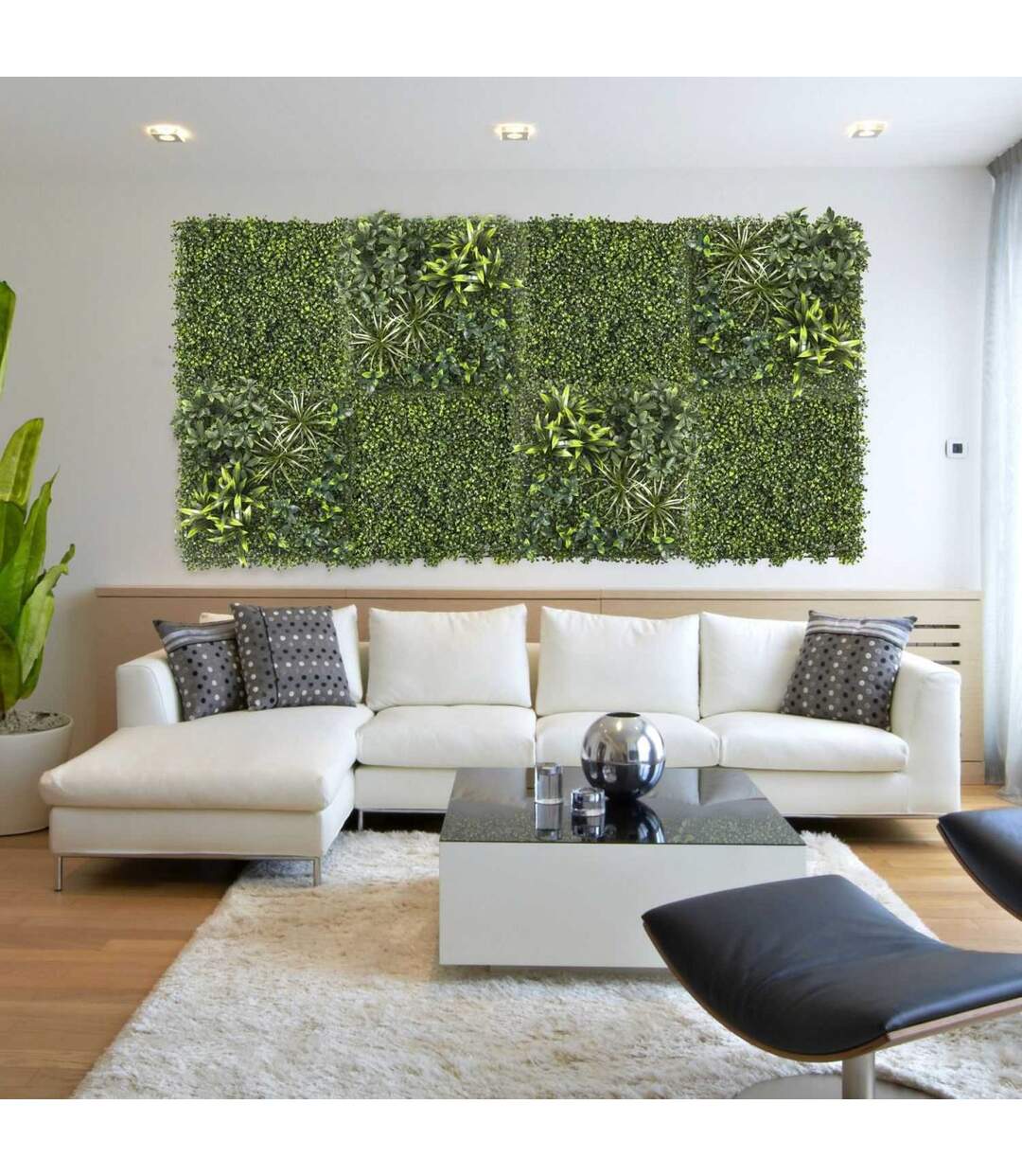 Mur Végétal Artificiel Panache 50x50cm Vert-3
