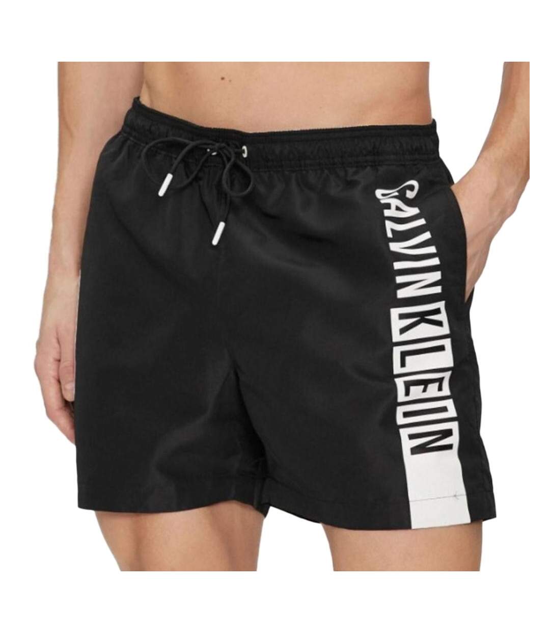 Short de bain Noir Homme Calvin Klein Drawstring 2PV - M-1