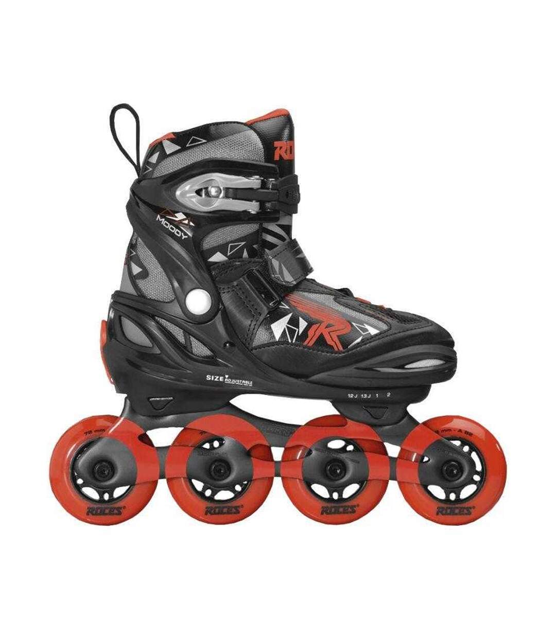 Patins À Roulettes Alignées Moody Tif Garçon 36-39 Fr Noir Rouge Roces-3