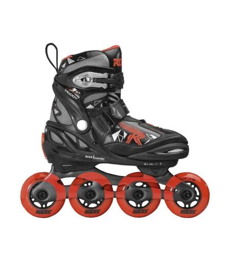 Patins À Roulettes Alignées Moody Tif Garçon 36-39 Fr Noir Rouge Roces