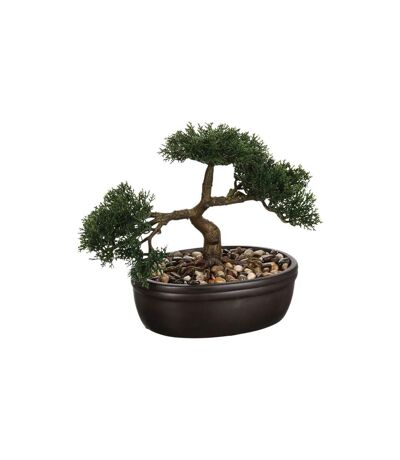 Plante Artificielle en Pot Bonsai 23cm Vert