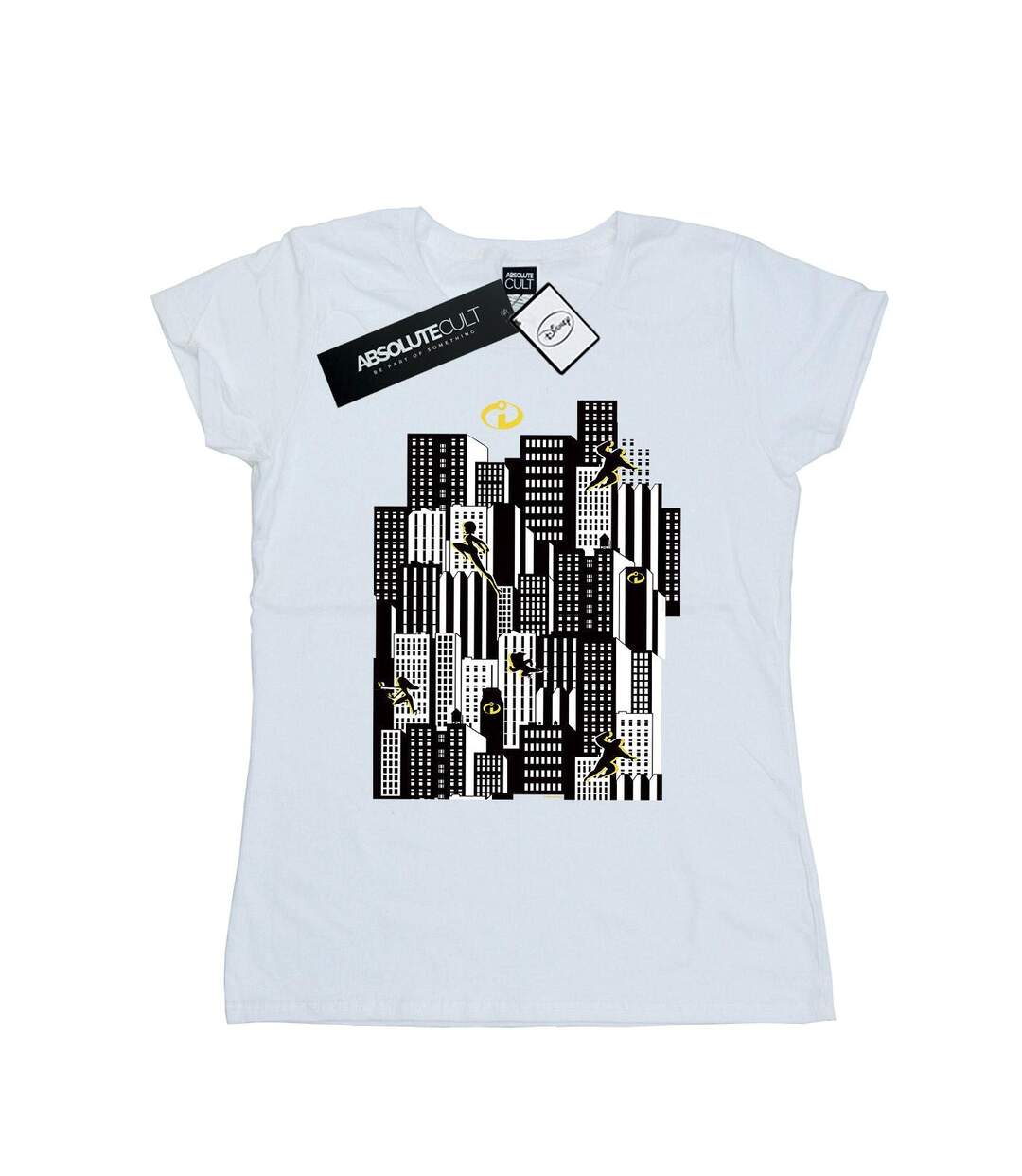 Disney T-shirt en coton Femme/Ladies The Incredibles Skyline (Blanc) - UTBI35900-1