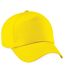 Beechfield Unisex Plain Original 5 Panel Baseball Cap (Yellow)