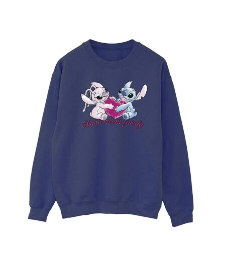 Disney - Sweat LILO AND STITCH OHANA HEART WITH ANGEL - Femme (Bleu marine) - UTBI22847