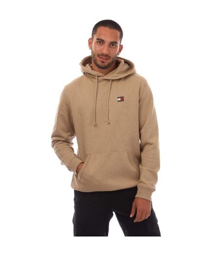 Sweat À Capuche Style Badge Homme Brun-beige Tommy Hilfiger