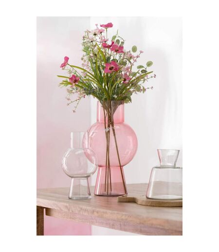 Vase Boule en Verre Pinky Perfect 22cm Transparent