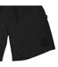 Mens Fleece Embroidered Logo Shorts Black Aquascutum-3