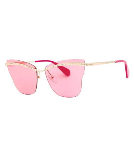 Lunettes De Soleil Motif/style Fumé Et Dégradé Femme Taille Unique Jaune Or Bordeaux Max & Co