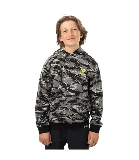 Childrens/kids Painted Hoodie Black Grey Bauer