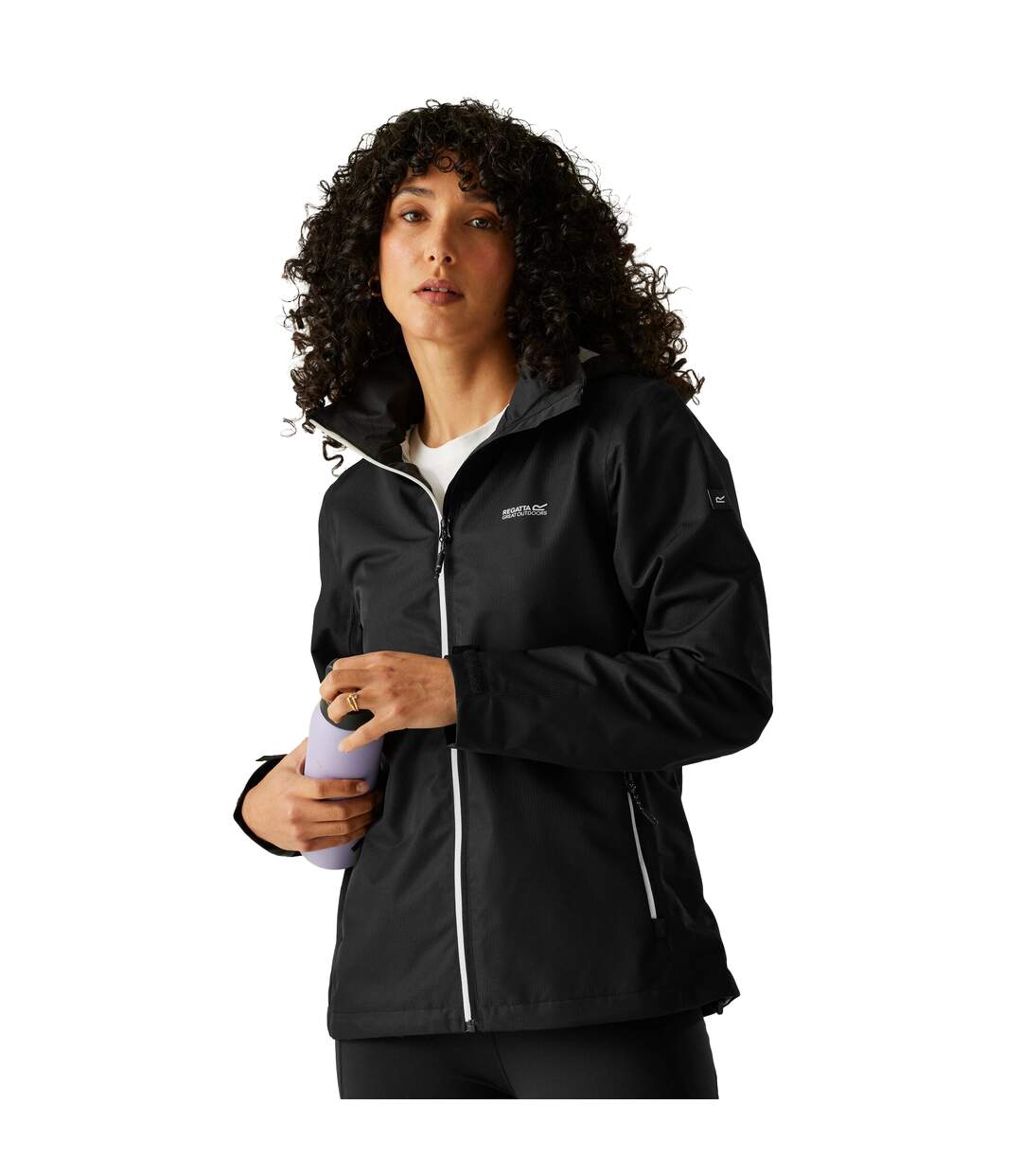 Womens/ladies Oakhowe Waterproof Jacket Black Regatta-1