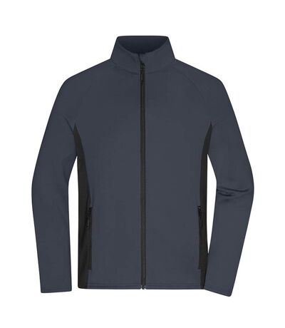 Veste polaire de travail stretch - Homme - JN1860 - gris carbone et noir