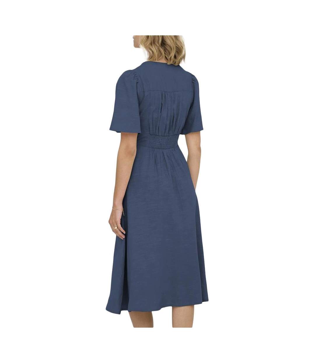 Robe bleu femme jdy nora 2/4 midi-2