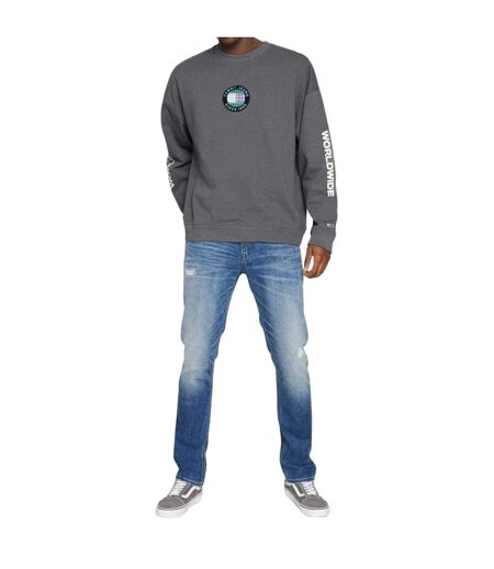 Sweat Motif/style Logo Brodé Homme Gris Foncé Tommy Jeans