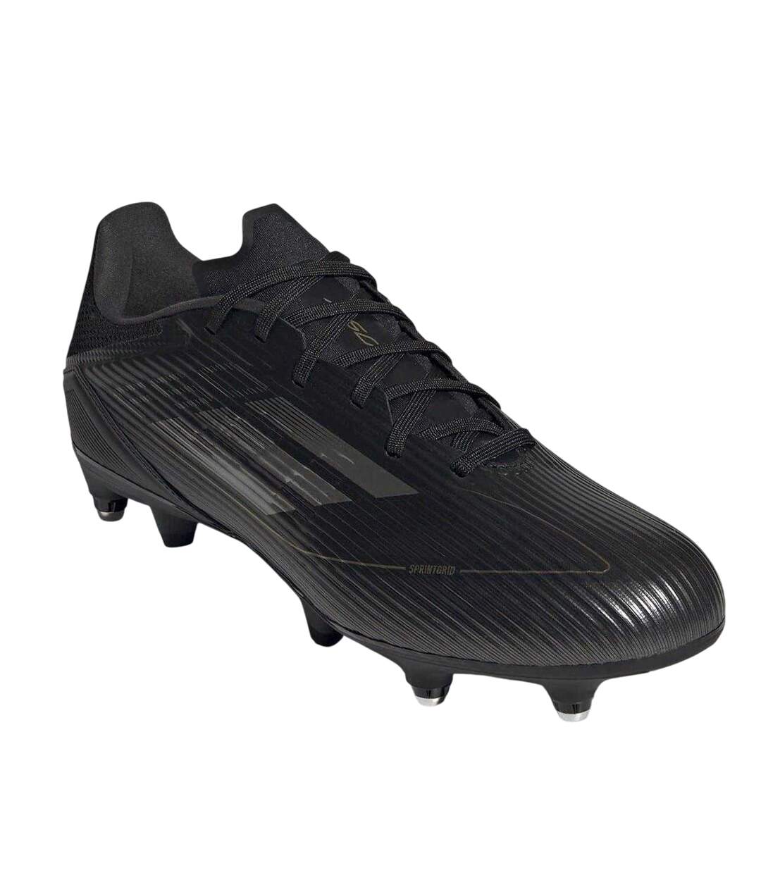 Mens F50 League Soft Ground Football Boots Black Silver Adidas-1