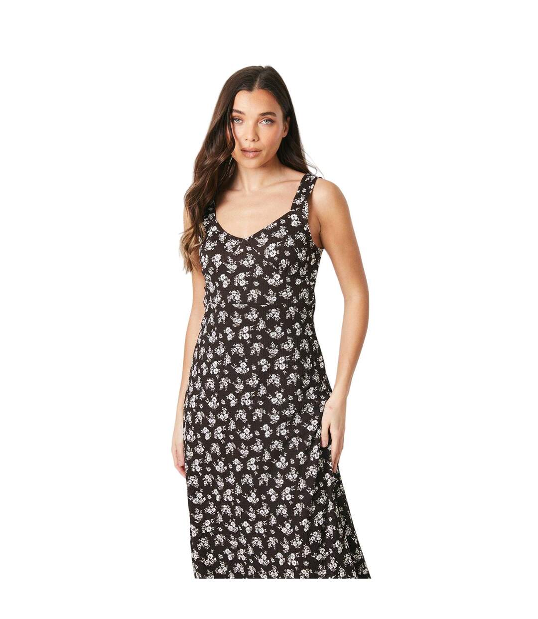 Robe mi-longue femme monochrome Dorothy Perkins-4