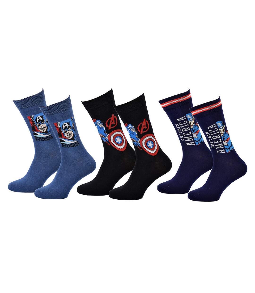 Chaussettes Pack Cadeaux Homme LICENCE Pack 3 Paires CAPTAIN24