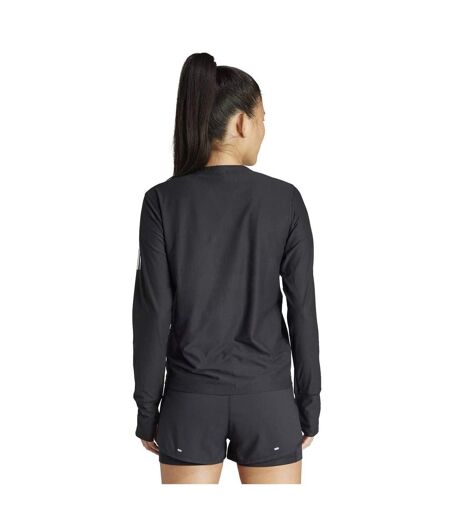 Womens/ladies Own The Run Long-sleeved Top Black Adidas