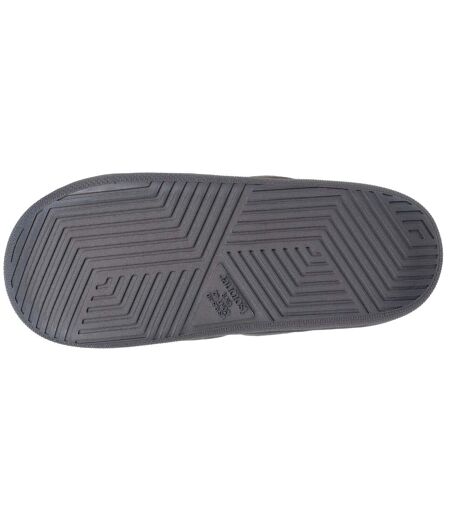 Isotoner Chaussons Mules homme velours ultra doux, semelle bloup confort, bout fermé