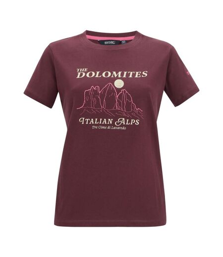 T-shirt Filandra Vx Dolomites Femme Pourpre Regatta