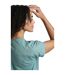 Womens/ladies pernille cut out t-shirt mineral blue Weird Fish-3