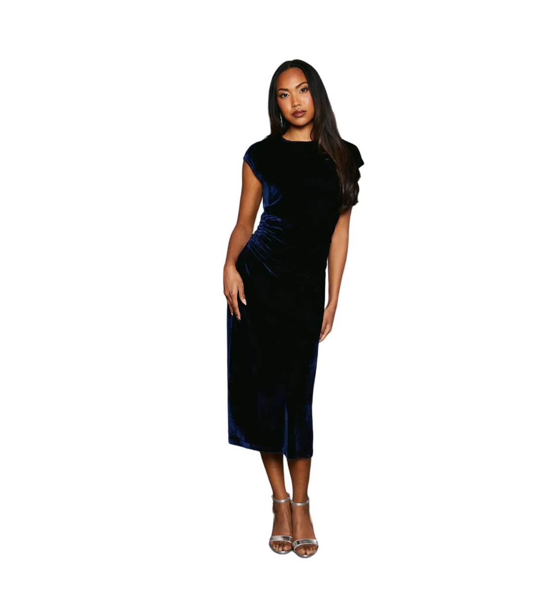 Robe mi-longue femme indigo Principles-3