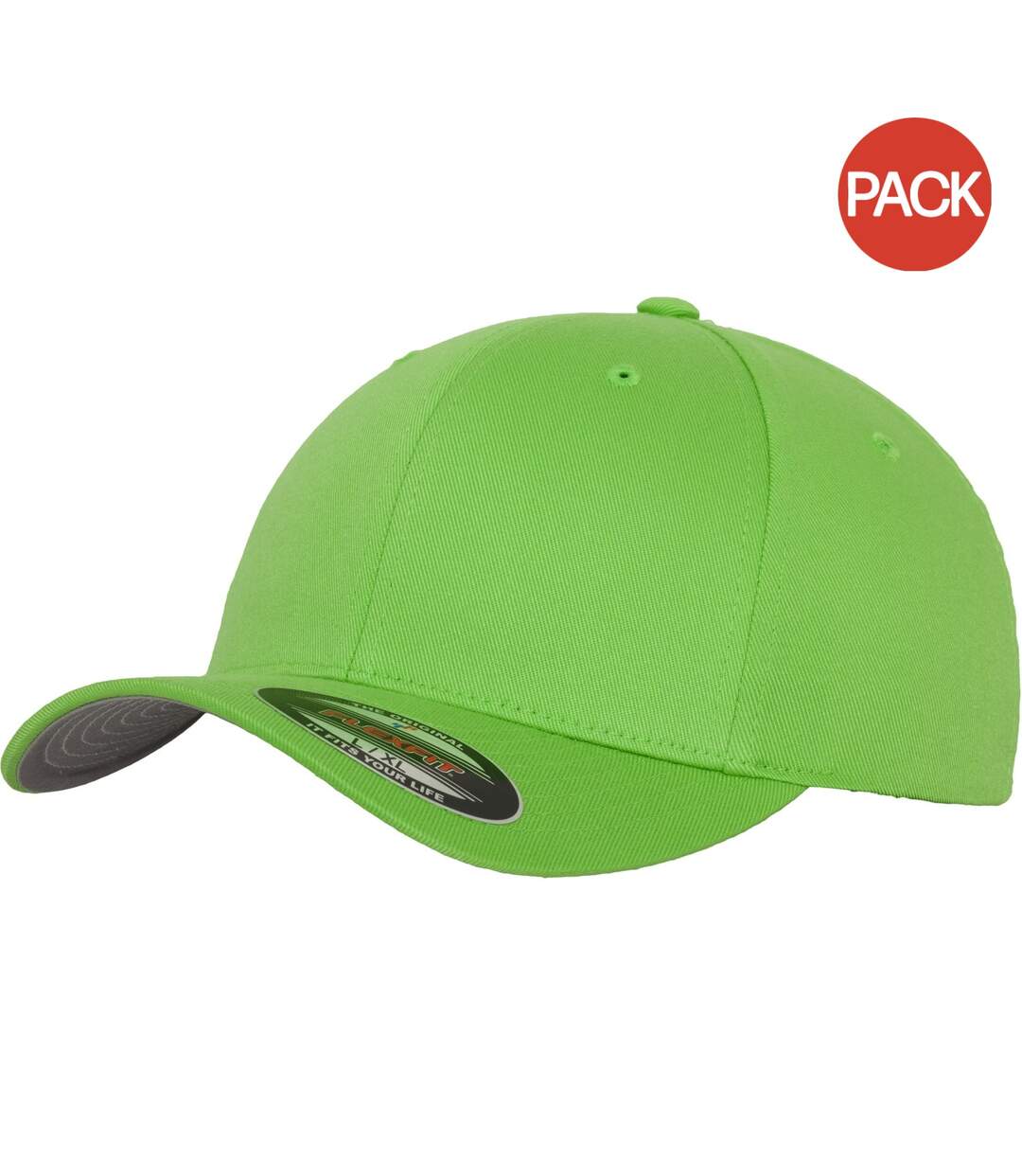 Lot de 2  casquettes de baseball homme vert Yupoong