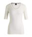 Womens/ladies Effilie Ribbed T-shirt White Boss-2