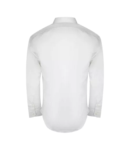 Chemise Motif/style Logo Brodé Homme Blanc Aquascutum