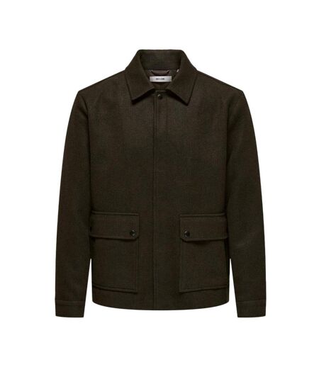 Veste marron homme only & sons ponnor