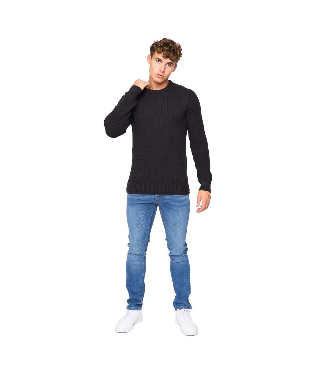 Pull kabstars homme noir Crosshatch-4