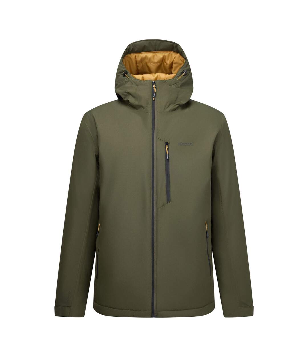 Veste Imperméable Allston Homme Kaki Foncé Jaune Sombre Regatta-2