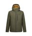 Veste Imperméable Allston Homme Kaki Foncé Jaune Sombre Regatta-2