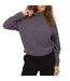Womens/ladies Polar Fleece Quarter Zip Sweatshirt Charcoal Brave Soul-2