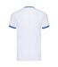 T-shirt Ringer Homme Blanc Bleu Roi Fruit Of The Loom-2