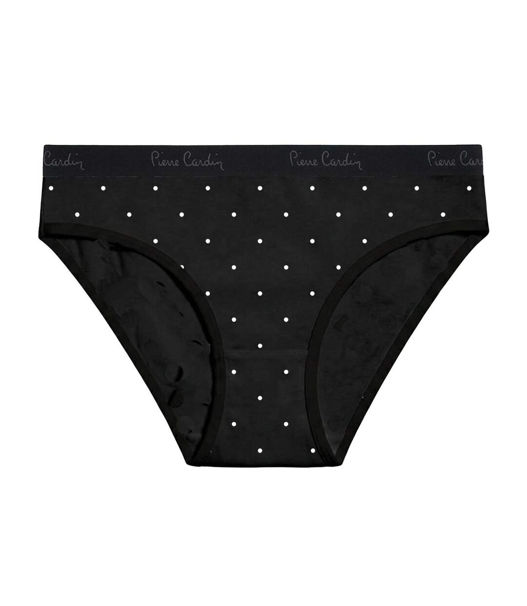 Lot de 3 slips femme  en coton uni et imprimé ceinture fine 2cm Pck6 Pierre Cardin-3