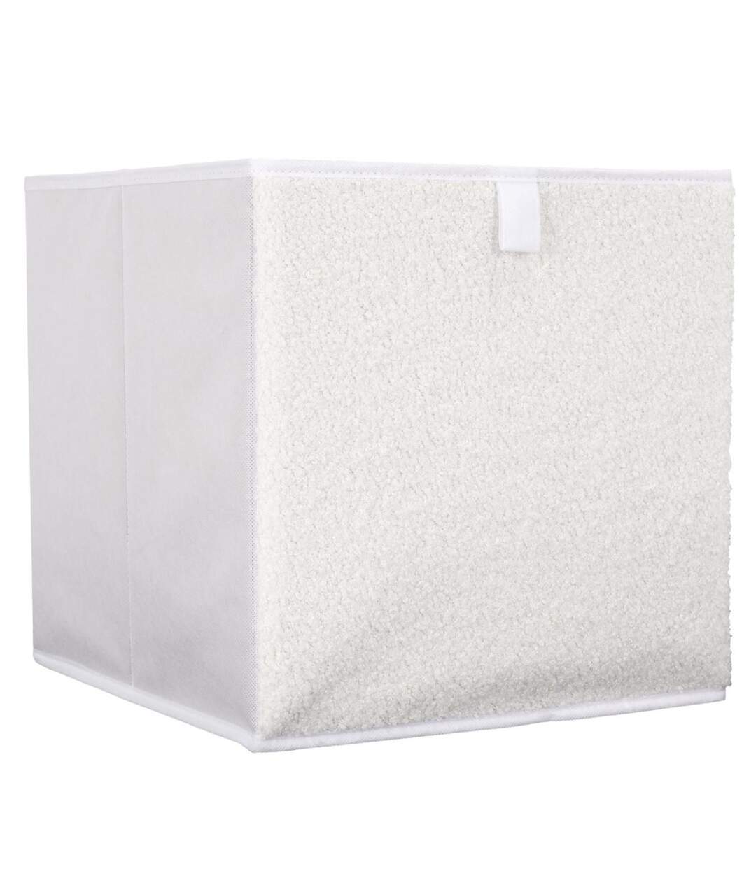 Boîte de Rangement Pliable Bouclette 30x30cm Beige-1