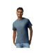 T-shirt Adulte Bleu Marine Chiné Gildan-1