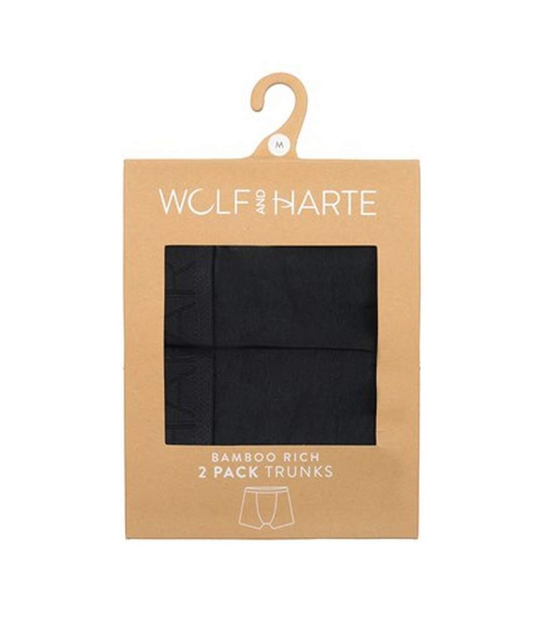 Boxers homme noir Wolf & Harte